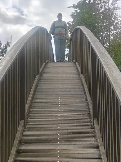 Træbroen i Madsby Legepark